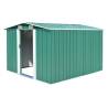 Garden Shed 257x298x178 cm Metal Green Colour green Size 257 x 298 x 178 cm 