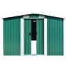 Durable Metal Garden Shed - 257x298 cm Green Storage Solution