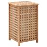 Stylish Solid Walnut Laundry Bin - 39x39x65 cm