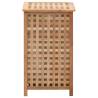 Stylish Solid Walnut Laundry Bin - 39x39x65 cm