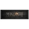 Kitchen Rug Washable Coffee Text 60x180 cm Velvet