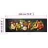 Washable Kitchen Rug with Spices Design - 60x180 cm Velvet