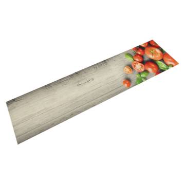 Washable Kitchen Rug - Tomatoes Design 60x300 cm Velvet