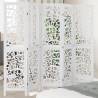 Room Divider 5 Panels White Solid Wood Paulownia Size 40 x 160 cm Number of 5 Number_of_Panels 