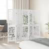 Elegant 5-Panel White Room Divider - Solid Paulownia Wood