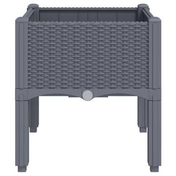 Garden Planter with Legs - Grey 40x40x42 cm | HipoMarket