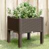 Garden Planter with Legs Brown 40x40x42 cm PP Colour brown Size 40 x 40 x 42 cm Quantity in Package 1 