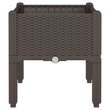 Garden Planter with Legs - Brown 40x40x42 cm | Hipomarket