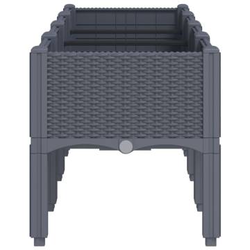 Garden Planter with Legs - Grey 160x40x42 cm | Hipomarket