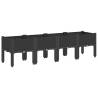 Garden Planter with Legs - Black 160x40x42 cm | HipoMarket