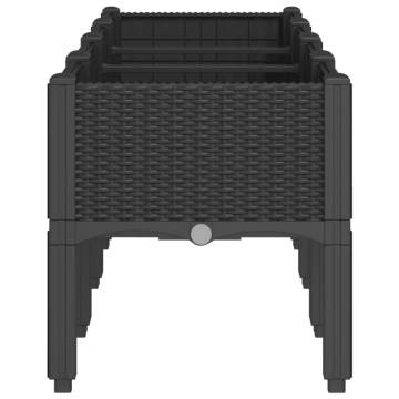 Garden Planter with Legs - Black 160x40x42 cm | HipoMarket