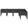 Garden Planter with Legs Black - Durable and Elegant Design