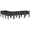 Garden Planter with Legs Black - Durable and Elegant Design