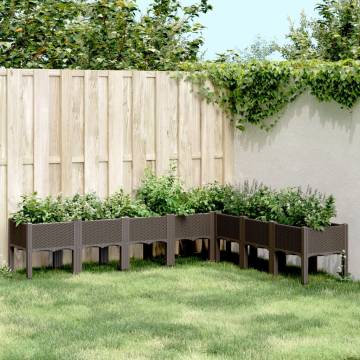 Brown Garden Planter with Legs - 200x160x42 cm | Hipomarket