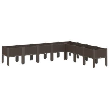 Brown Garden Planter with Legs - 200x160x42 cm | Hipomarket