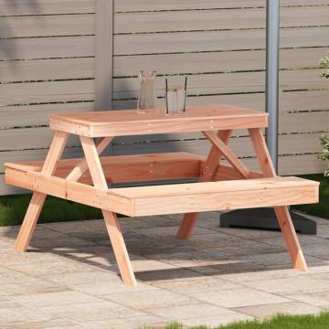 Solid Wood Picnic Table | 105x134x75 cm | Durable & Sturdy