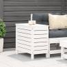 Garden Footstool White - Solid Wood Pine 62x31.5x52 cm