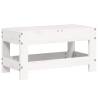 Garden Footstool White 62x30 cm | Solid Pine Outdoor Furniture