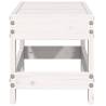 Garden Footstool White 62x30 cm | Solid Pine Outdoor Furniture