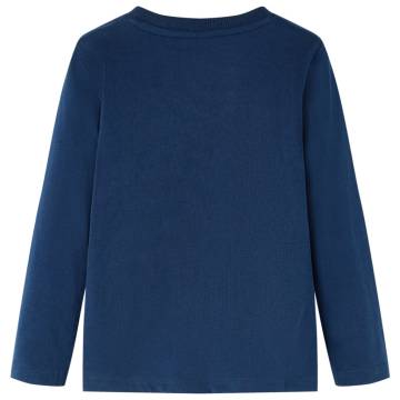 Kids' Long Sleeve Navy Blue T-Shirt - Size 140 | HipoMarket