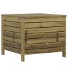 Garden Footstool - Impregnated Wood Pine 62x63.5x53.5 cm