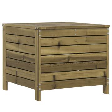 Garden Footstool - Impregnated Wood Pine 62x63.5x53.5 cm