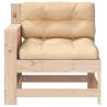 Garden Armrest Sofa with Cushion - Solid Pine Wood Furniture