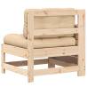 Garden Armrest Sofa with Cushion - Solid Pine Wood Furniture