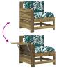 Garden Armrest Sofa with Cushion - Durable Pine Wood