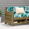 Garden Armrest Sofa with Cushion Impregnated Wood Pine Colour leaf pattern Quantity in Package 1 Model sofa 