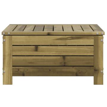 Garden Footstool with Cushion - Impregnated Pine Wood