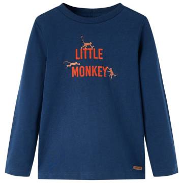 Kids' Long Sleeve Navy Blue T-shirt | High-Quality & Comfortable