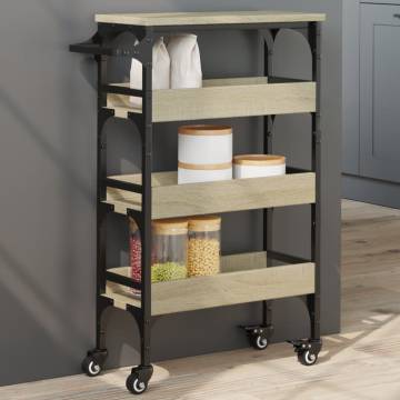 Sonoma Oak Kitchen Trolley - Durable, Stylish & Versatile