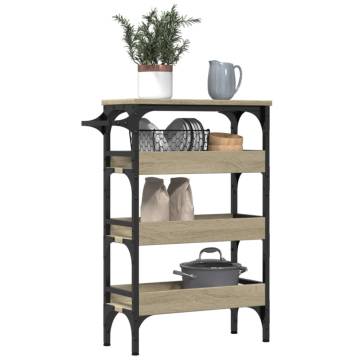 Sonoma Oak Kitchen Trolley - Durable, Stylish & Versatile