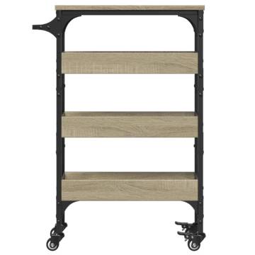 Sonoma Oak Kitchen Trolley - Durable, Stylish & Versatile