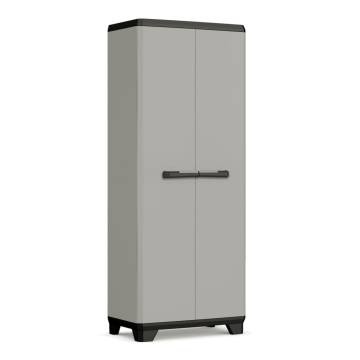 Keter Planet Grey & Black Storage Cabinet - Efficient Indoor Storage