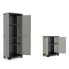 Keter Planet Grey & Black Storage Cabinet - Efficient Indoor Storage