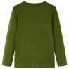 Kids' Long Sleeve T-Shirt Dark Khaki - Ages 1.5 to 10