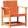 Garden Chair Wax Brown - Solid Pine Wood 62x55x77 cm