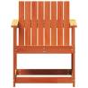 Garden Chair Wax Brown - Solid Pine Wood 62x55x77 cm