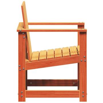 Garden Chair Wax Brown - Solid Pine Wood 62x55x77 cm