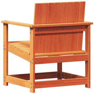 Garden Chair Wax Brown - Solid Pine Wood 62x55x77 cm