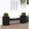 Planter Bench Black 184.5x39.5x56.5 cm Solid Wood Pine Colour black pine Quantity in Package 1 Number of 