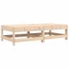 Garden Footstools with Cushions - Solid Pine (2pcs) | HipoMarket