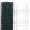 Chicken Wire Fence Steel PVC Coated 10x0.5 m Green