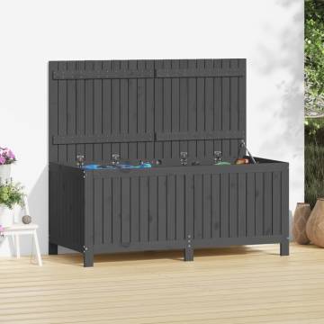 Garden Storage Box Grey 147x68x64 cm Solid Pine Wood