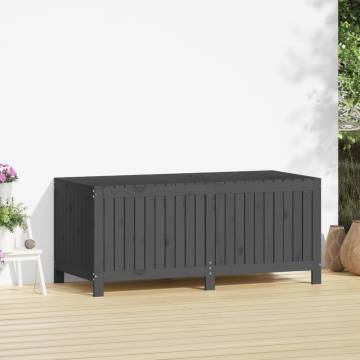 Garden Storage Box Grey 147x68x64 cm Solid Pine Wood