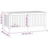 Garden Storage Box Grey 147x68x64 cm Solid Pine Wood