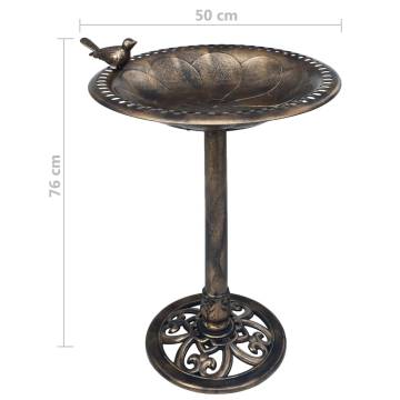 Garden Bird Bath - Elegant Bronze Plastic for Your Garden