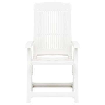 Garden Reclining Chairs 2 pcs - Stylish & Comfortable White Set